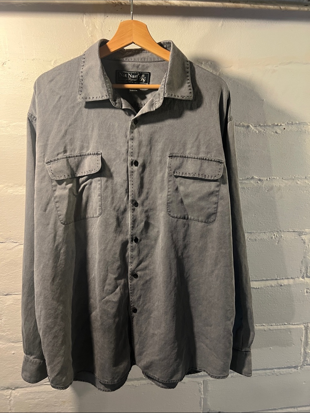 Nat Nast Luxury silk/cotton button down XL